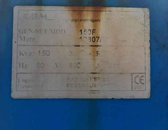 2001 GenSet 150F