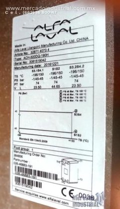 2016 ALFA LAVAL ACH-500DQ-190H