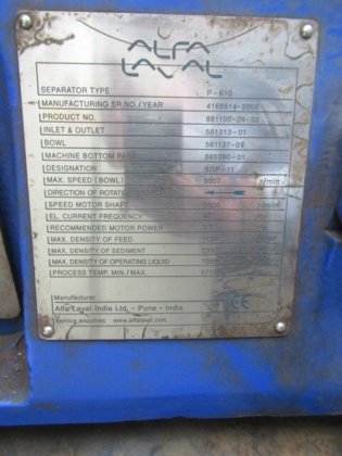2008 ALFA LAVAL P -