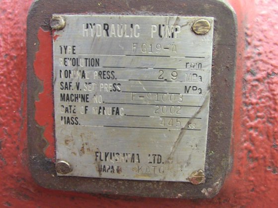 2002 福岛液压泵 FG 19A