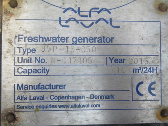 2015 ALFA LAVAL JWP 16