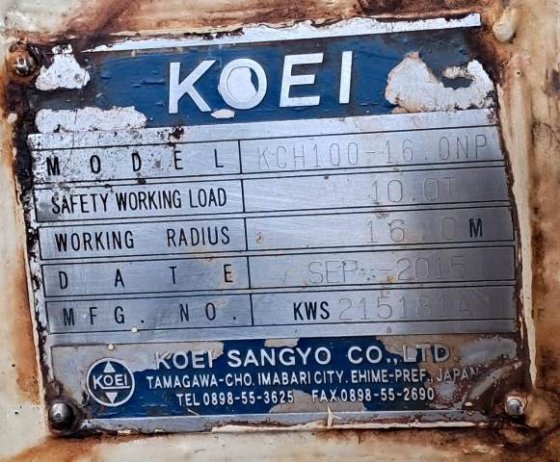 GUINDASTE KCH 100-16.0 NP 2015