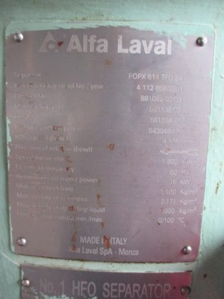 ALFA LAVAL FOPX 614