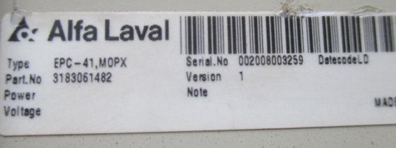 ALFA LAVAL EPC 41 MOPX