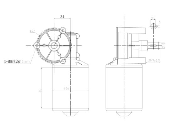 D76R（72）蜗杆减速电机