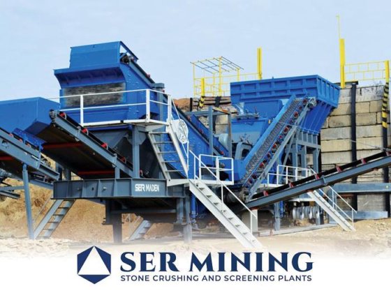 コンパクトで強力な石材加工設備 - 移動式衝撃破砕スクリーニングプラント