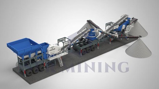 砂利生産のための包括的なモバイルジョーアンドコーン破砕およびスクリーニングシステム