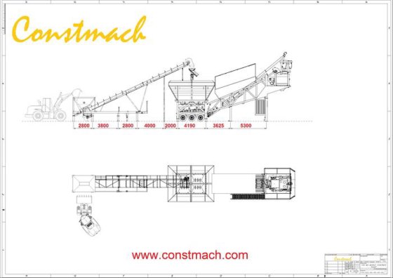 60立方/小时移动混凝土搅拌站