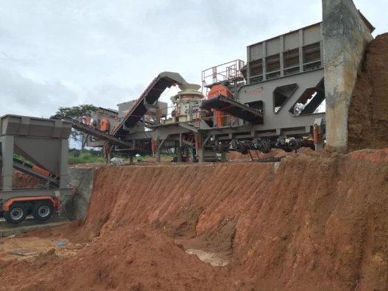 移動式硬質石材破砕プラント