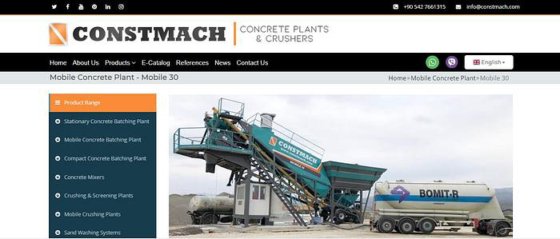 30 m3/h 完全移動型コンクリートプラント