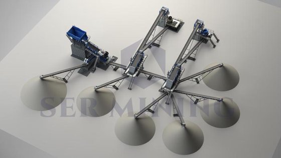 200～250tphの高性能固定式破砕・ふるい分け・洗浄プラント