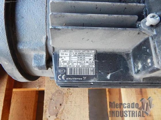 格兰富 5 马力电机，带联轴器，适用于立式泵