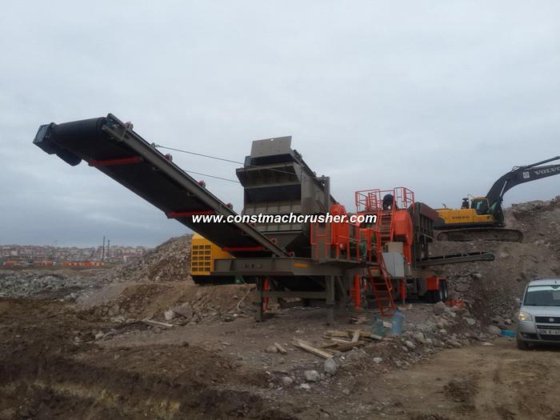 移动颚式破碎机。从仓库发货