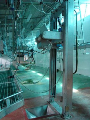 现代屠宰场牛皮液压牵引机 牛屠宰场屠宰线设备 牛皮剥离机