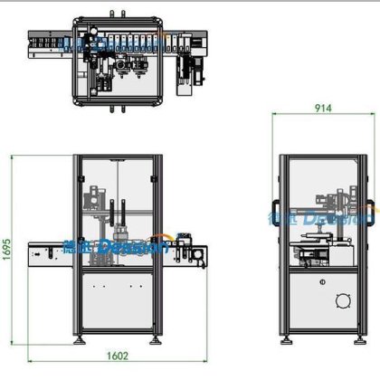 自动热熔胶纸标签贴标机 印花盒包装机 瓶子 U 形标签贴标机