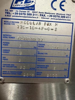 P.E. Rotary Pressure Sensitive Labeler
