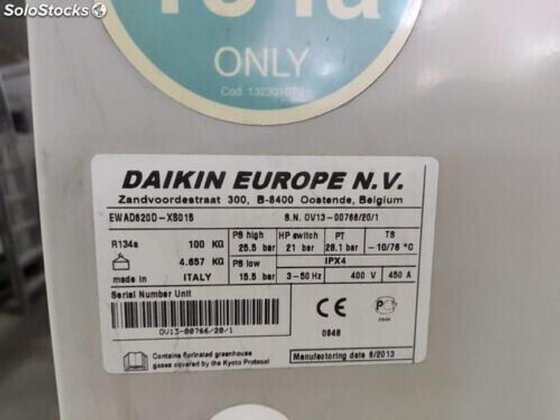 ダイキン 620 kw ウォーターチラー コールドチラーのみ