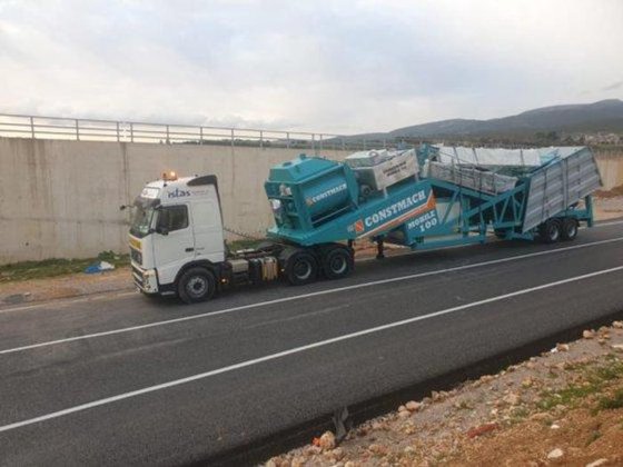 100 立方米/小时移动混凝土厂,来自欧洲最受欢迎的制造商