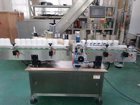 自动平面贴标，塑料圆瓶方瓶贴标机，带日期代码打印机