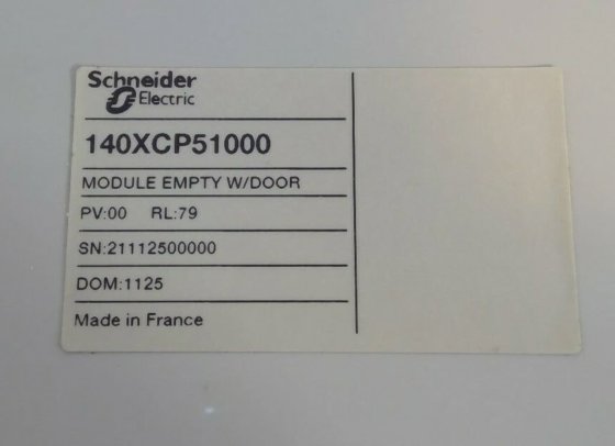 Schneider Electric 140XCP51000 Empty Module