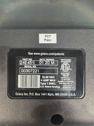 Graco 24E451 Dispenser Display Interface