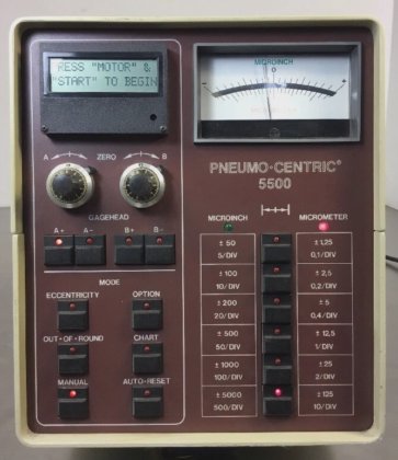 PNEUMO-CENTRIC 5500 Model No. 5511-10 GAGEHEAD CONTROLLER W/ MICROMETER ...
