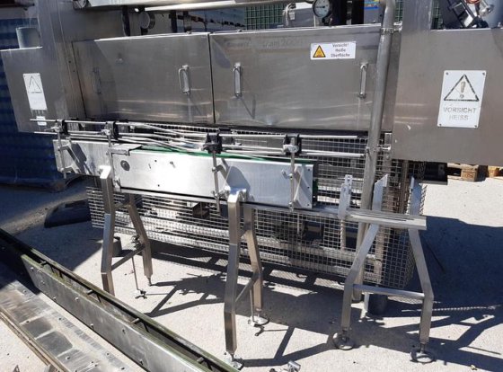 2つの平行コンベアを備えたシュリンクトンネル