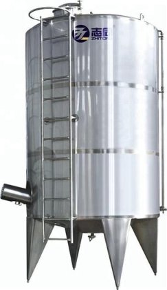 不锈钢顶部开放式储氢罐，带可移动轮子