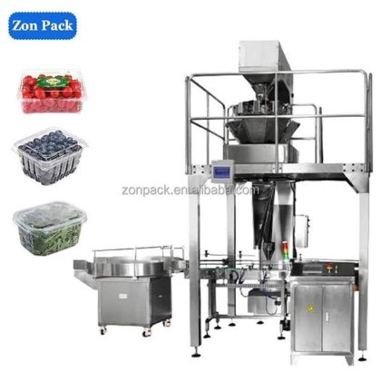 全自动双耳蛤壳式灌装冷冻鲜果和蔬菜蓝莓包装机