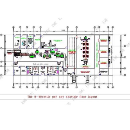 每天 50 头牛清真穆斯林牛屠宰场屠宰线 山羊 绵羊