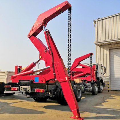 HOWO 8X4 Container Side Loading Crane Truck for 20gp Port and Logistics ...