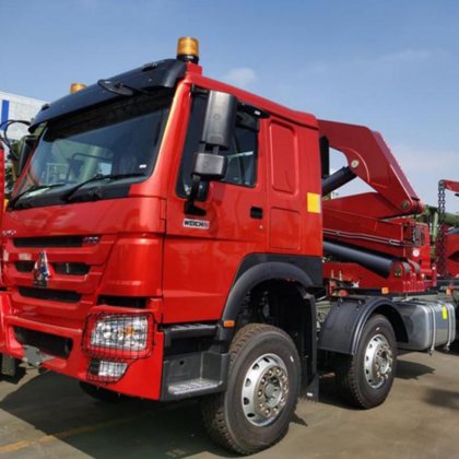 HOWO 8X4 Container Side Loading Crane Truck for 20gp Port and Logistics ...