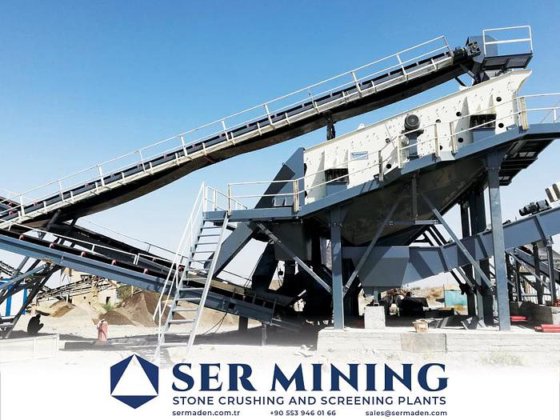 垂直シャフト破砕機を備えた固定式破砕・選別・砂洗浄プラント