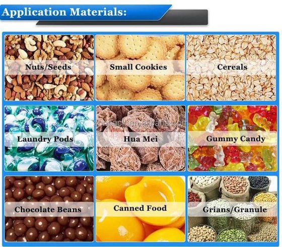 带秤盘的腰果葡萄干自动称重和罐头瓶灌装包装机