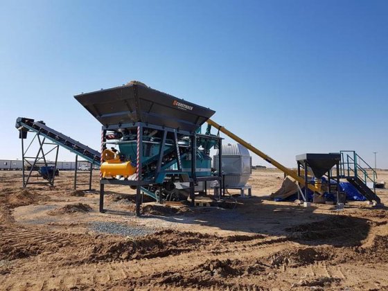 移动混凝土搅拌站