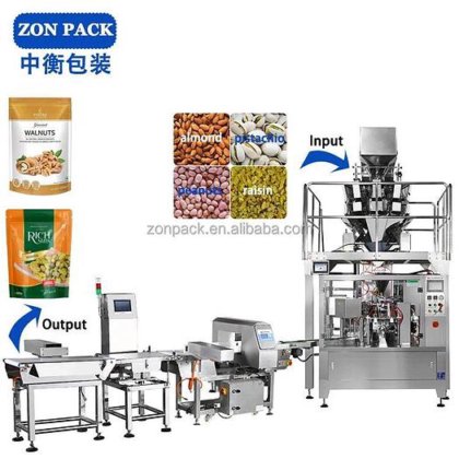 用于混合腰果开心果的立式袋装烤花生包装自动包装机