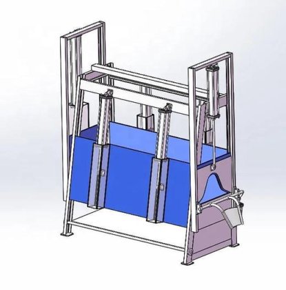 活牛固定箱 屠宰场 用于屠宰肉牛的气动翻板箱，大型清真屠宰固定箱