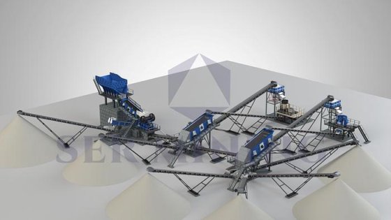 200～250tphの高性能固定式破砕・ふるい分け・洗浄プラント
