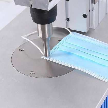 产品说明 现货超声波口罩耳带焊接机适用于一次性外科口罩和 n95 口罩点焊机