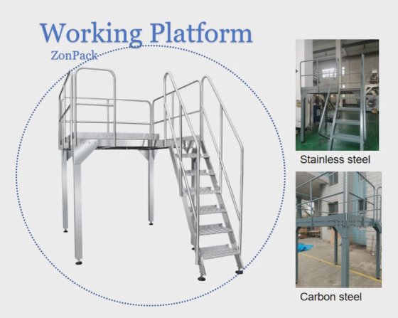 工厂为多头计量包装机定制尺寸包装支撑工作平台