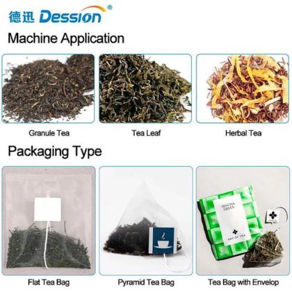 热销全自动 PLA 袋泡茶包装机 用于金字塔花草茶袋的花草茶三角包包装机