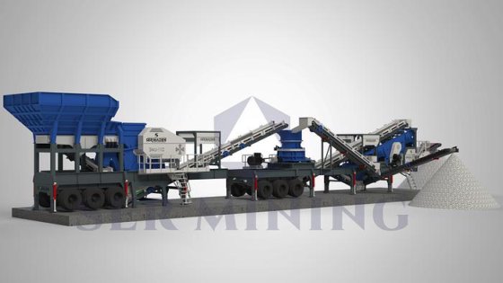 砂利生産のための包括的なモバイルジョーアンドコーン破砕およびスクリーニングシステム
