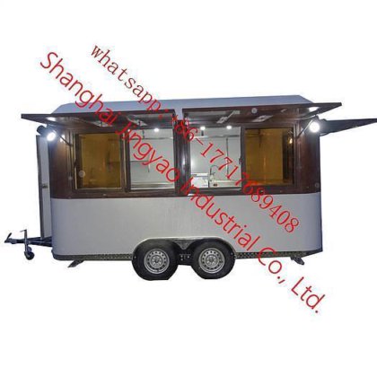 畅销定制设计移动食品卡车推车售货机价格适中汉堡三明治热狗移动食品车食品亭拖车