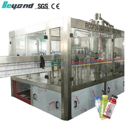 带 UHT 消毒系统的玻璃瓶果汁生产线