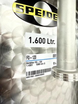 2025 Speidel F0-120 Edelstahltank (Saft-