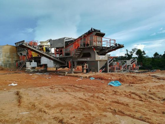 150 Tph 容量モバイルジョー + コーン