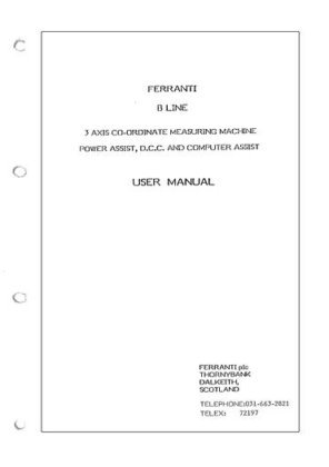 Manual for Used Ferranti B