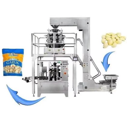 自动拉链袋充填包装机 新鲜去皮大蒜 Doypack 袋包装机