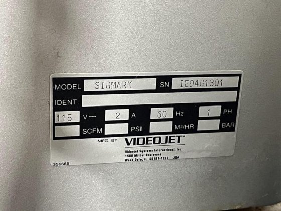 Videojet Sigmark Case Coder Ink