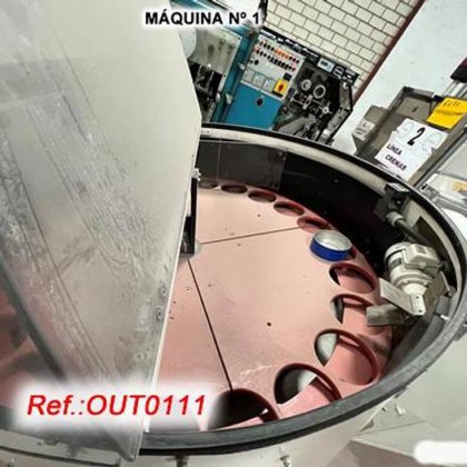 カートニングマシーンによる缶の充填、シーミング、グループ化、シュリンク包装のための完全なライン番号6471